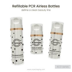 Define a clean beauty line using the Refillable PCR Airless Bottles